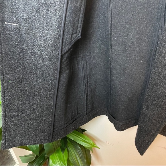 Isabel Marant Etoile Clifford Charcoal Wool/Alpaca BlendPea Coat 38 - Picture 15 of 16